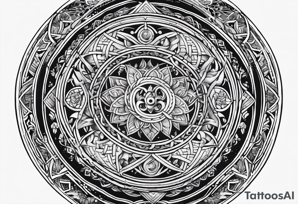 Viking circle filler tattoo idea