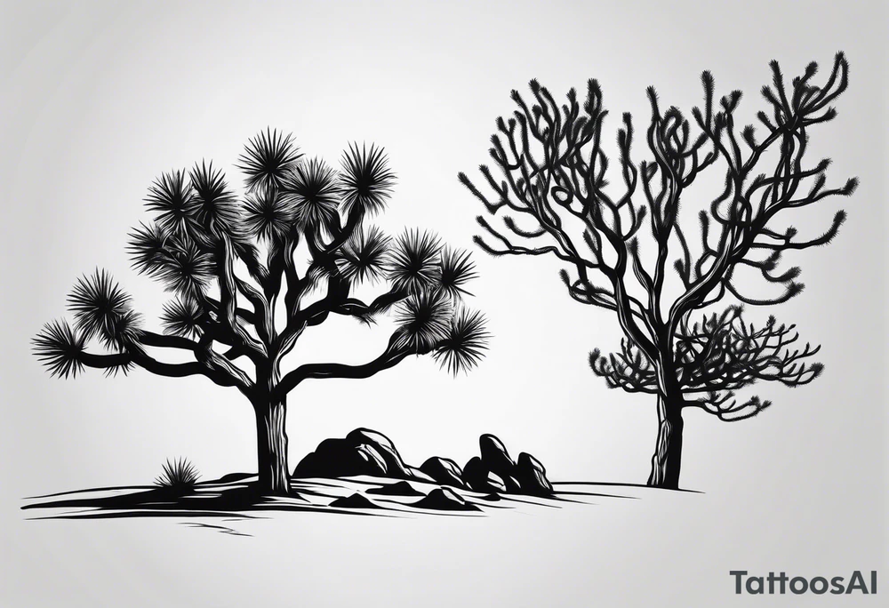 Tall Joshua tree tattoo idea
