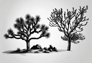 Tall Joshua tree tattoo idea