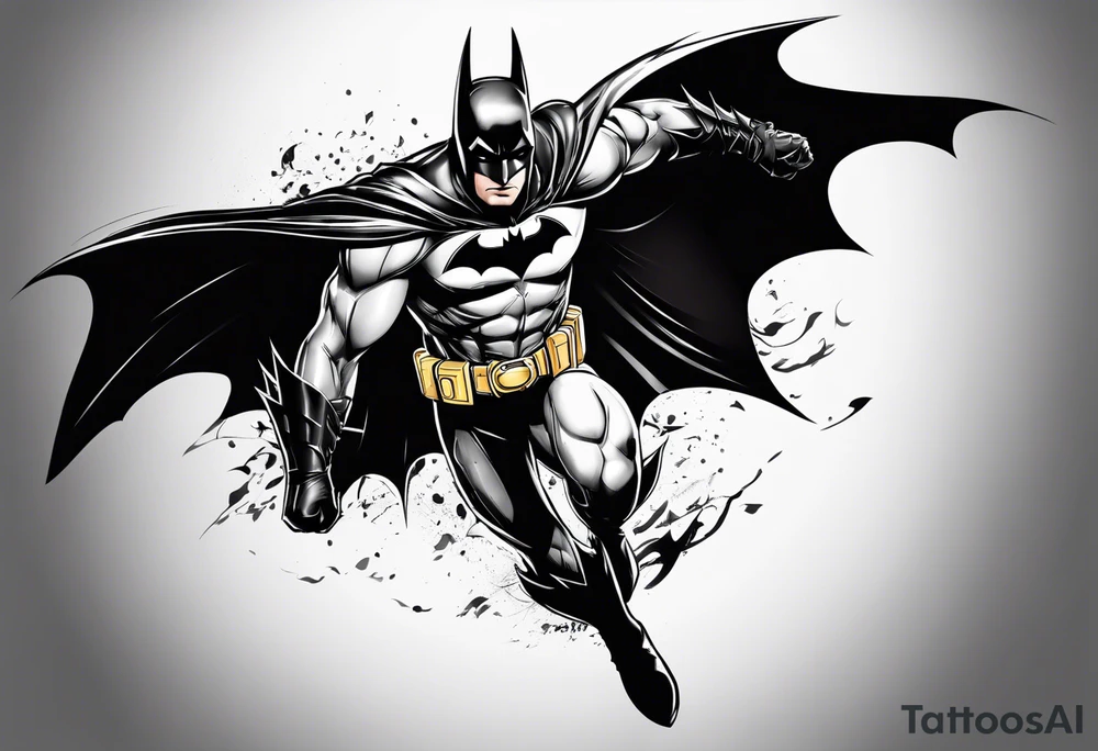 A Batman themed tattoo tattoo idea