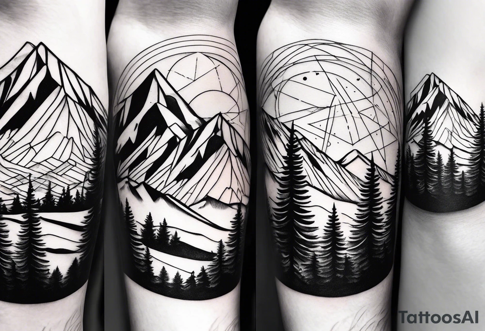 mountains for forearm tattoo idea