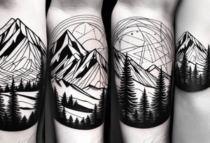 mountains for forearm tattoo idea