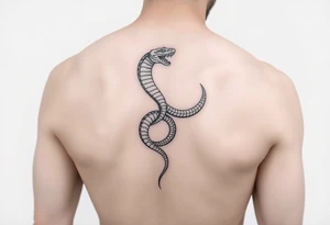 Vertical snake tattoo on arm tattoo idea
