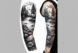 Water, nature, sleeve tattoo tattoo idea