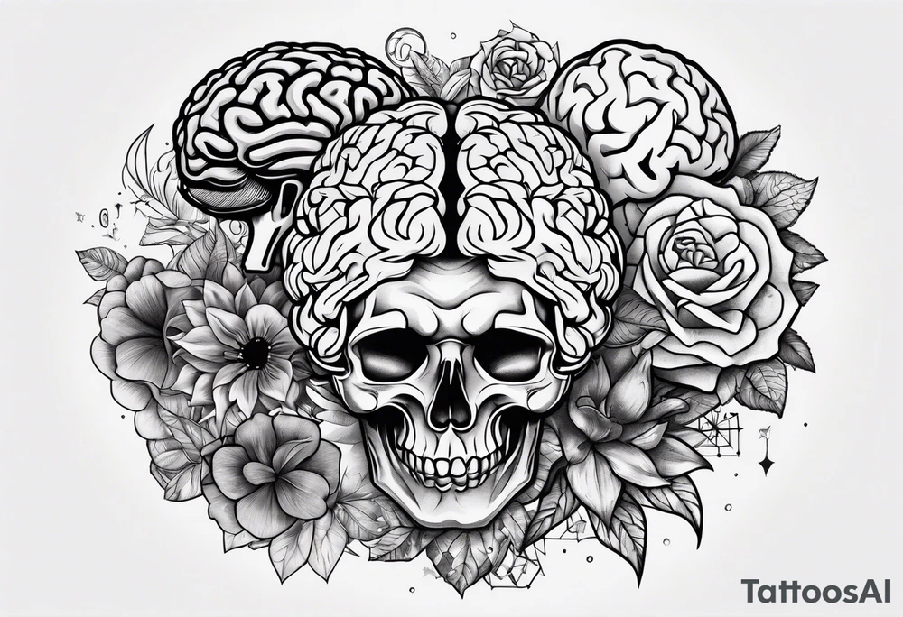 Variety of human brains flash sheet tattoo idea