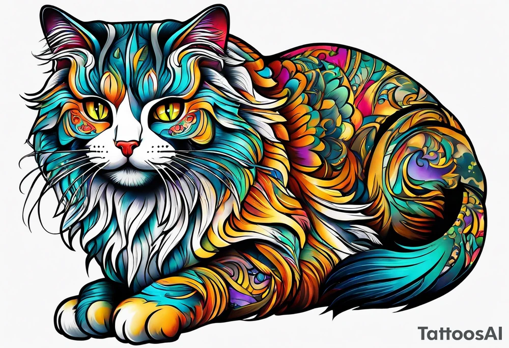 Cat big yes tattoo idea