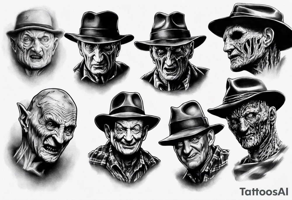 Freddy Krueger realism tattoo idea