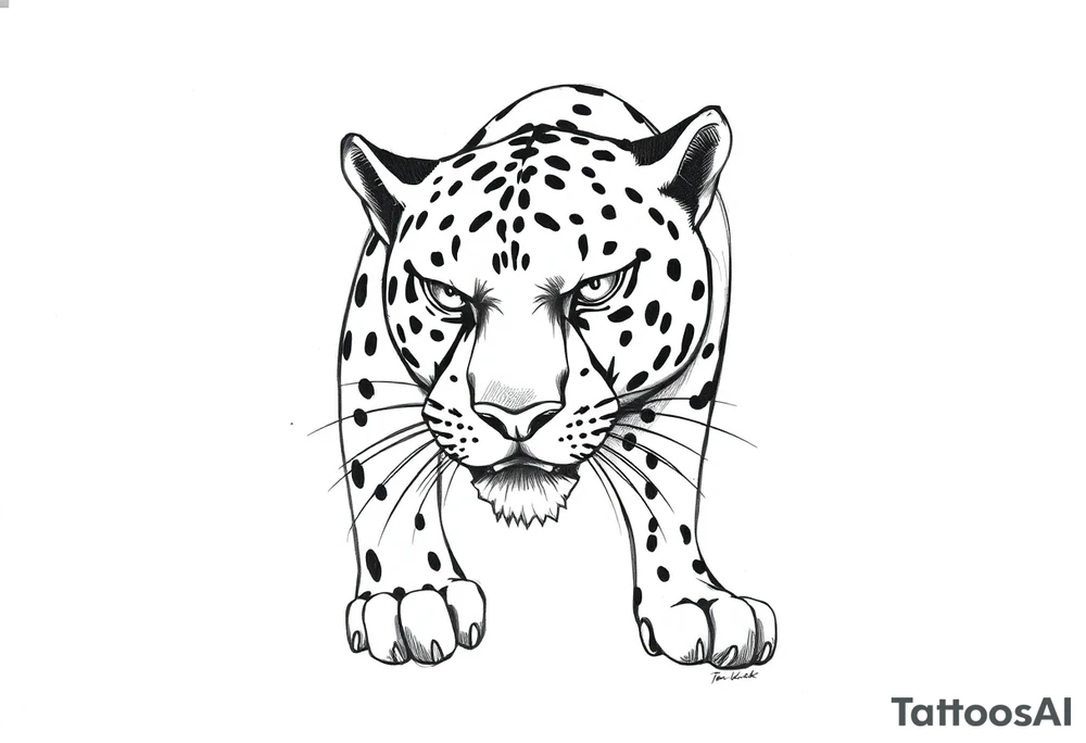 Blank Panther tattoo idea