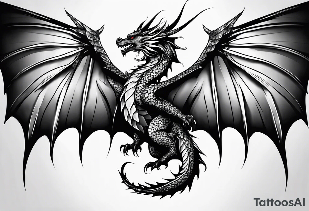 Dragon wings of various elements tattoo idea