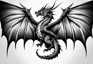 Dragon wings of various elements tattoo idea