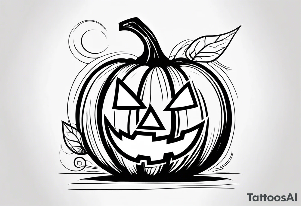 pumpkin halloween tattoo idea