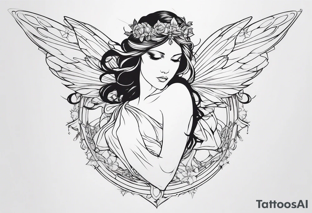 fairy angle tattoo idea