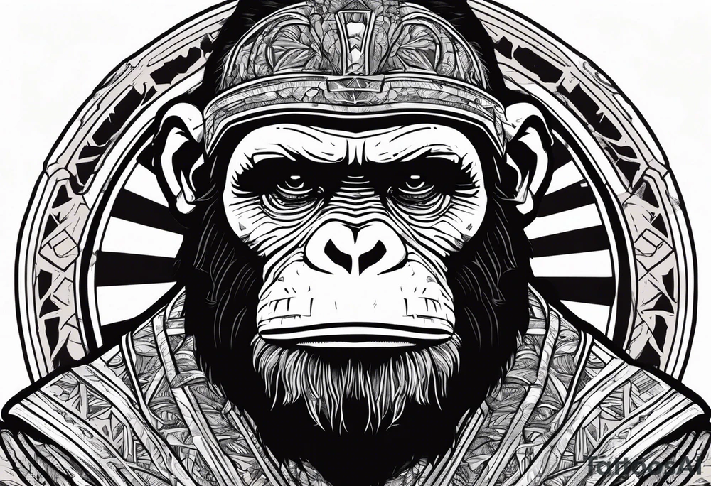 Caesar from the movie planet of the apes tattoo idea