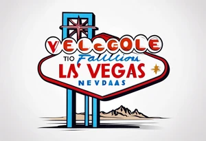 Las vegas sign tattoo idea