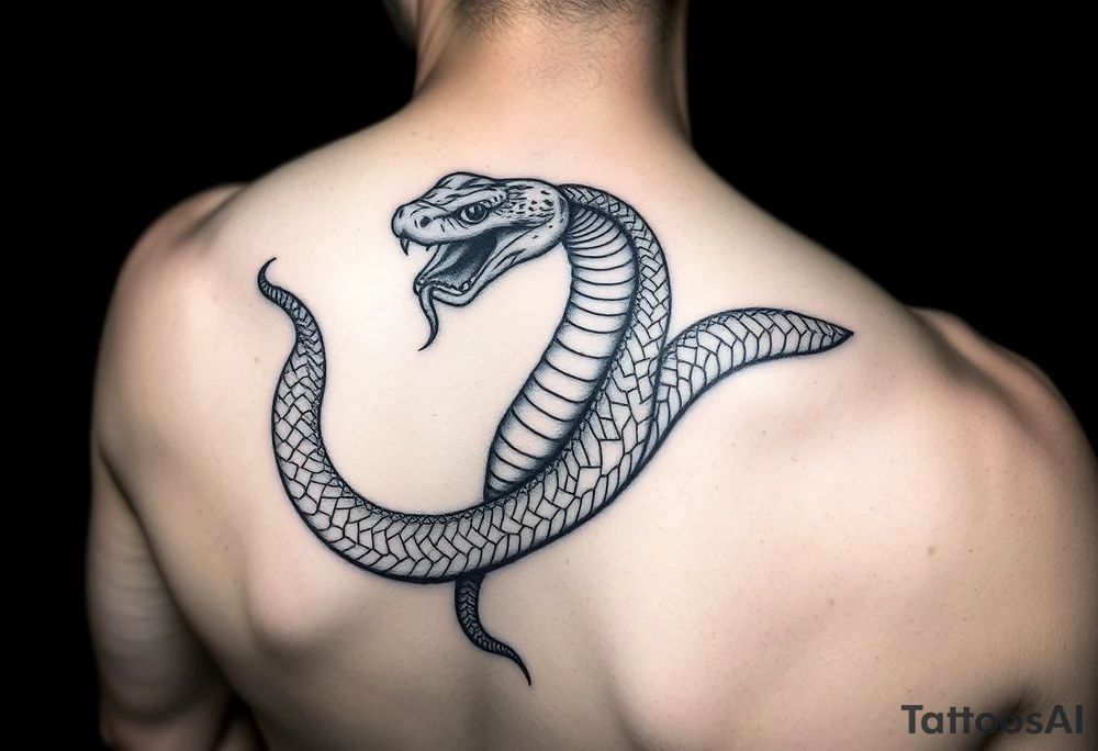 Scary snake tattoo idea