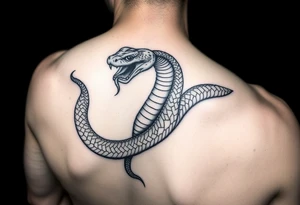 Scary snake tattoo idea