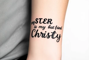 my sister is my best friend "Christy" tattoo idea