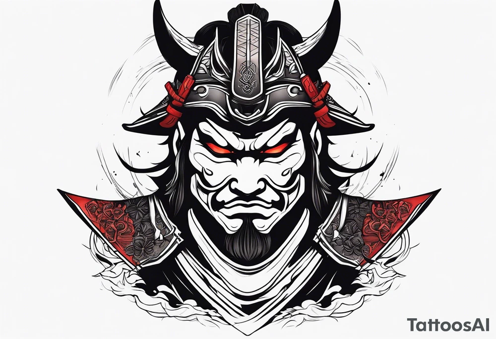 demon samurai tattoo idea