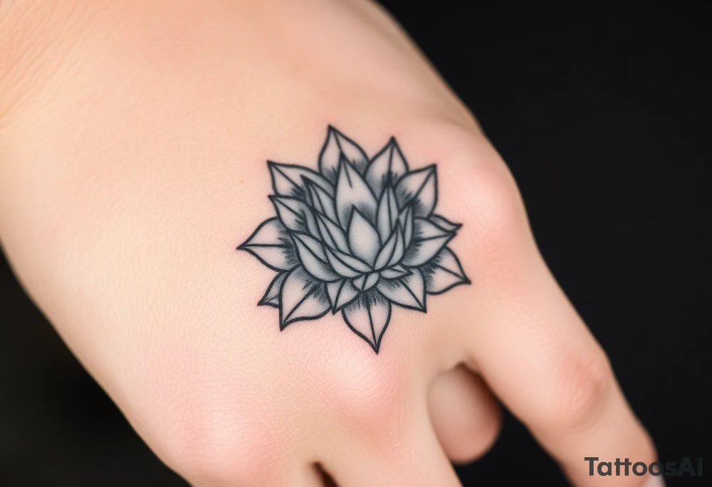 Calmness in chaos surrounded by lotus flower tattoo idea