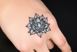 Calmness in chaos surrounded by lotus flower tattoo idea