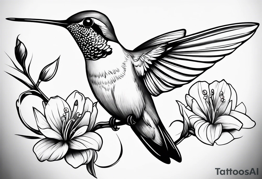 hummingbird tattoo idea