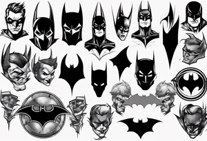 batman gotham sleeve tattoo idea