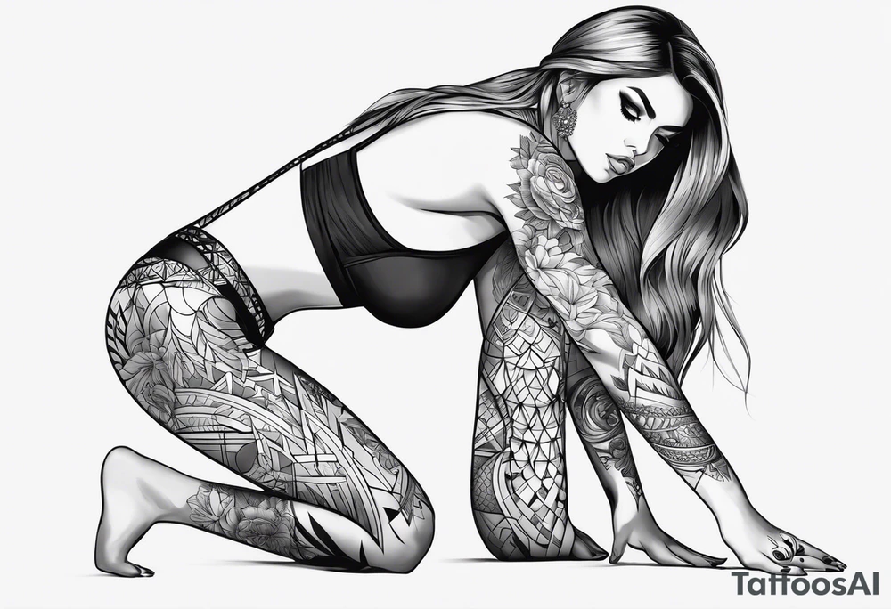 Female on all fours tattoo idea