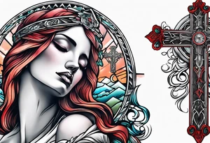 dying on the cross tattoo idea