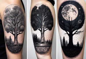Tree with Star wars and a tardis tattoo idea