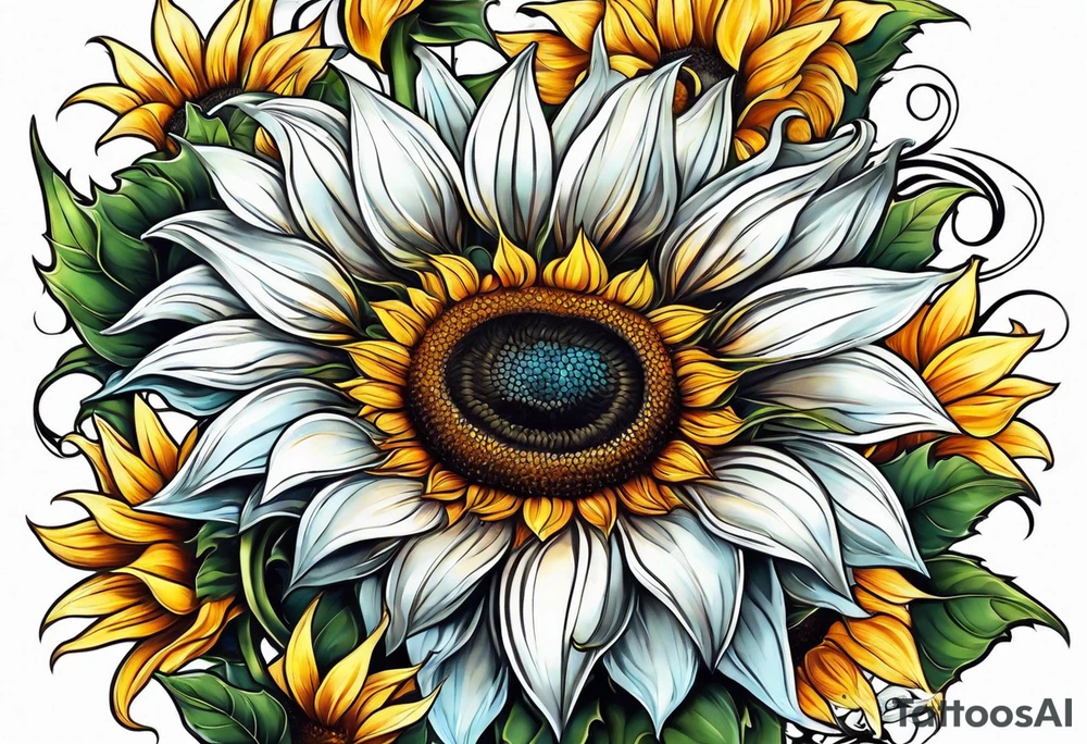 flower, sunflower, tattoo idea