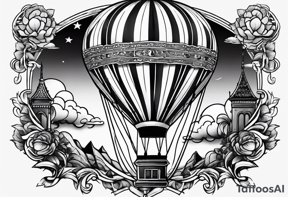 hotballoon ornemental tattoo idea
