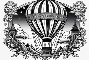 hotballoon ornemental tattoo idea