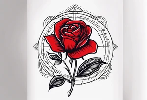 red rose, Mexican hat tattoo idea