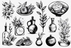 Still life scene tattoo idea