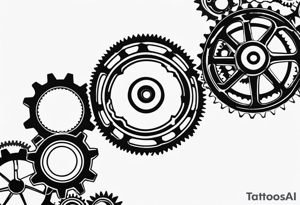 bicycle chain and gears wrist tattoo idea