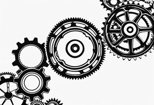 bicycle chain and gears wrist tattoo idea