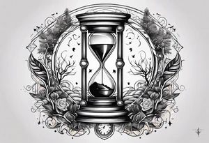 chemical equilibrium symbol included in the tree of life and a hourglass tattoo idea