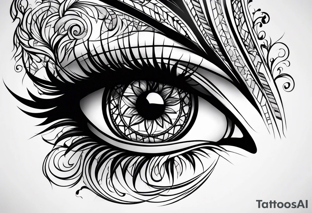 Feline eye tattoo idea