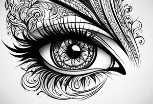 Feline eye tattoo idea