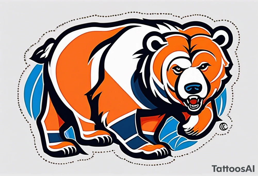 Small Chicago bears tattoo tattoo idea