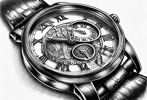 Faded watch tattoo idea