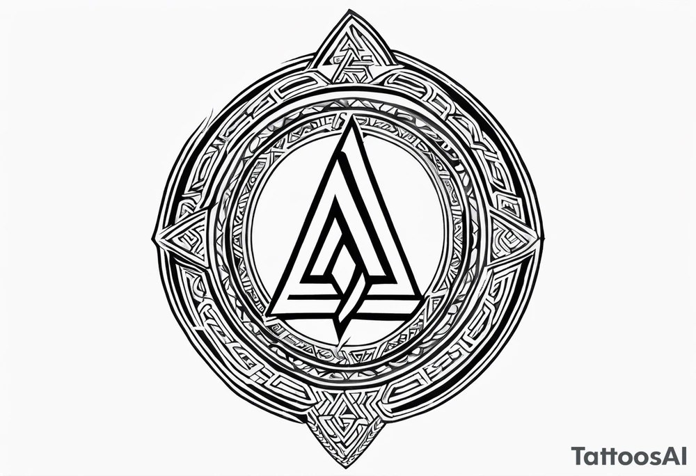 Valhalla shield sword valknut tattoo idea