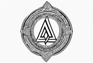 Valhalla shield sword valknut tattoo idea