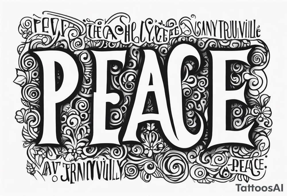 words about peace and tranquility tattoo idea