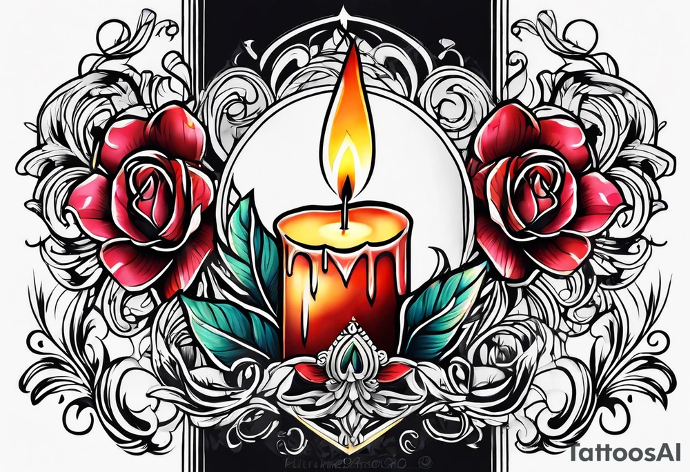 candle tattoo idea