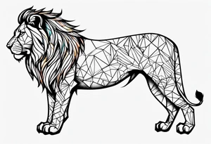 letters j a s t i, inisde of a lion tattoo idea