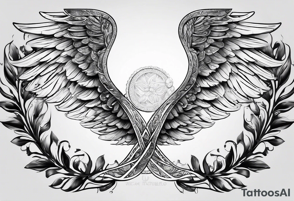 DNA helix made from angel wing.
add leaf tattoo idea