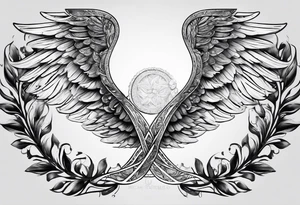 DNA helix made from angel wing.
add leaf tattoo idea