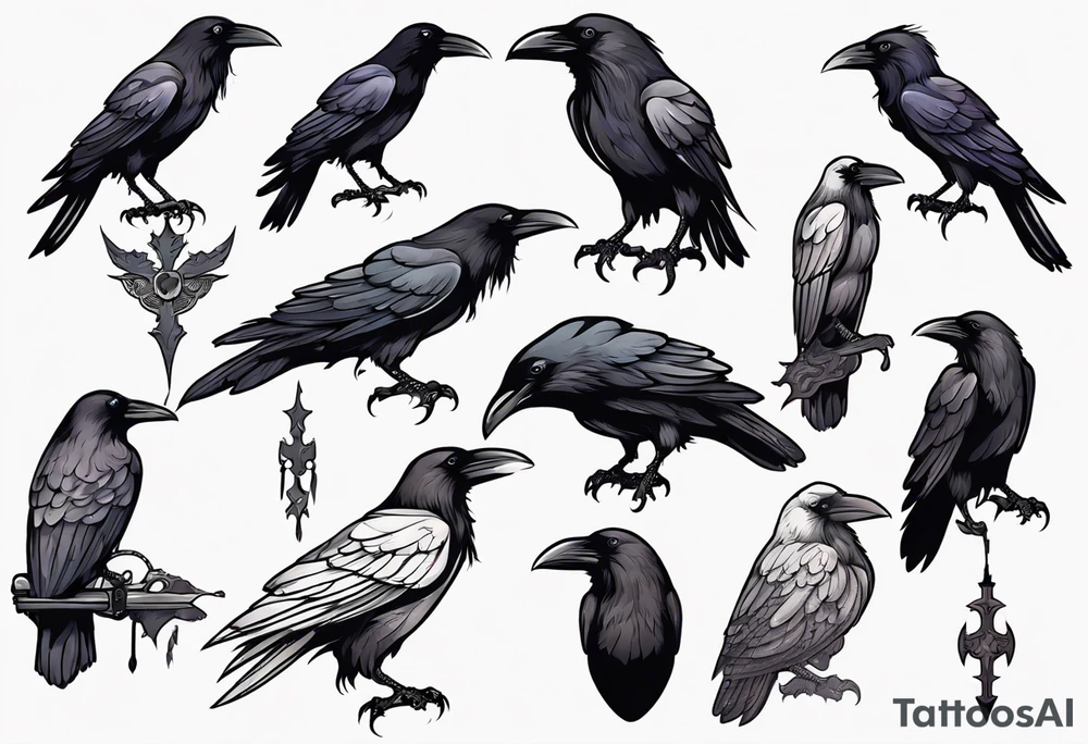 raven tattoo idea