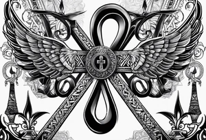 ankh, arm tattoo idea